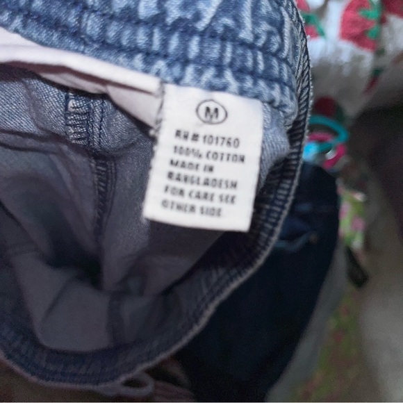 Vintage Cat Embroidered Blue Denim Pants Jeans KT Sport 31” M cropped retro - Picture 7 of 8